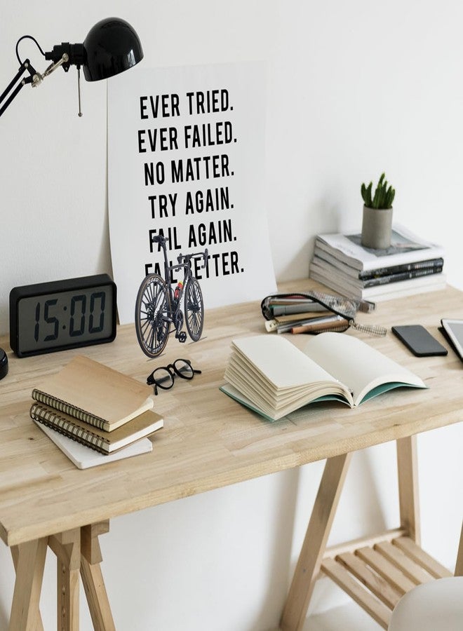 Kuasting 1:8 Scale Alloy Bicycle Model Road Bike Miniature Desktop Decoration Crafts for Cycling Lovers Bike Racers Athletes Children (Black) - Image 5